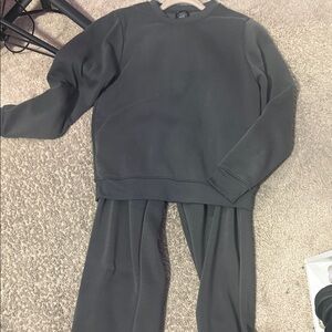 Gray Sweatshirt and Pants Set